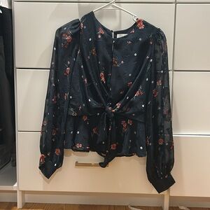 ASTR the Label Tie Front Blouse
